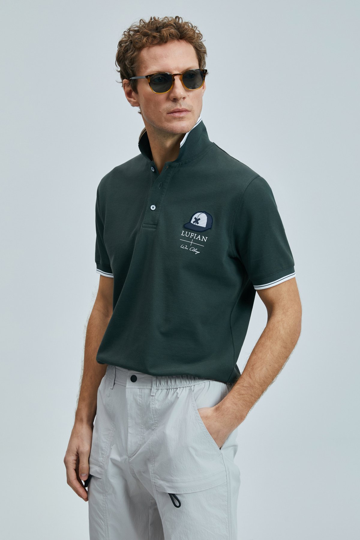 Sandor Smart Erkek Polo Tişört Haki - Lufian (1)