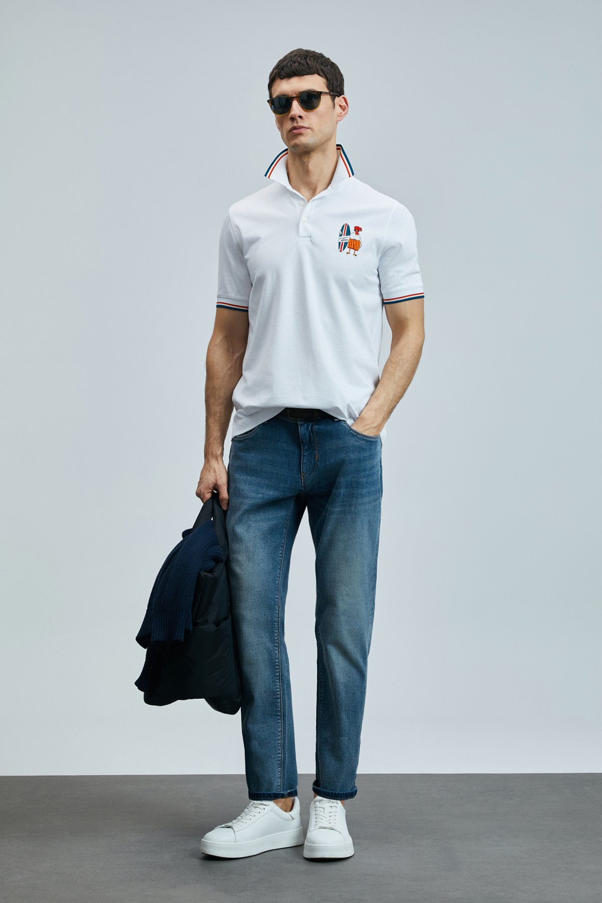 Sansa Smart Erkek Polo Tişört Beyaz - Lufian (1)