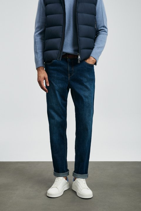 Santo Spor Jean Erkek Pantolon Straight Fit Mavi - Lufian (1)