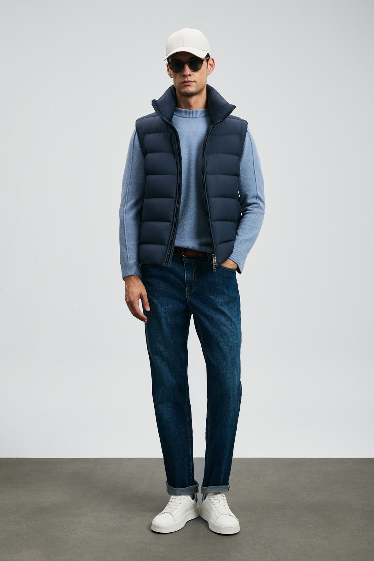 Santo Spor Jean Erkek Pantolon Straight Fit Mavi - Lufian