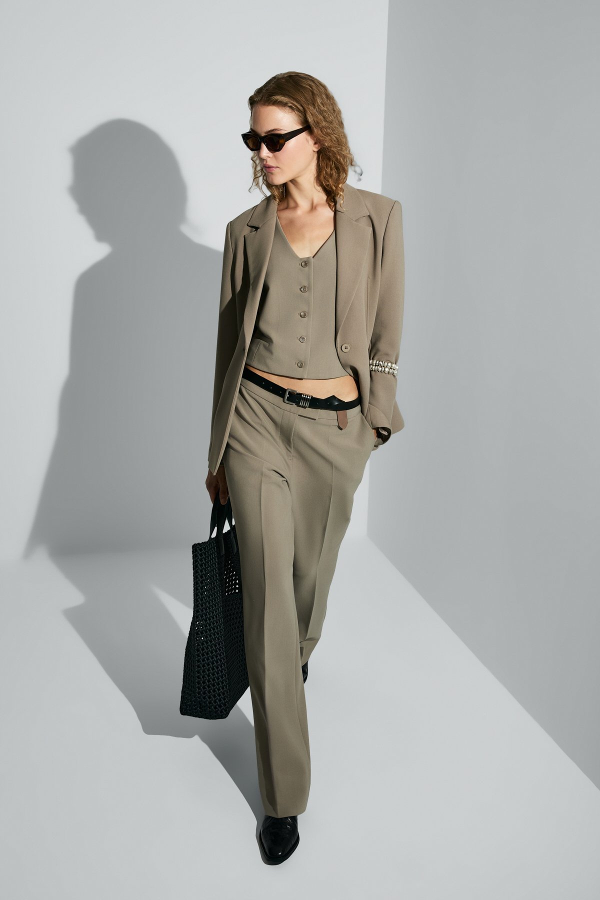 Sara Kadın Pantolon Vizon - Lufian (1)