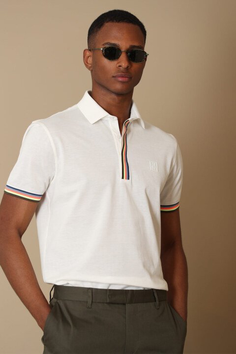 Sard Smart Erkek Polo Tişört Kırık Beyaz - Lufian