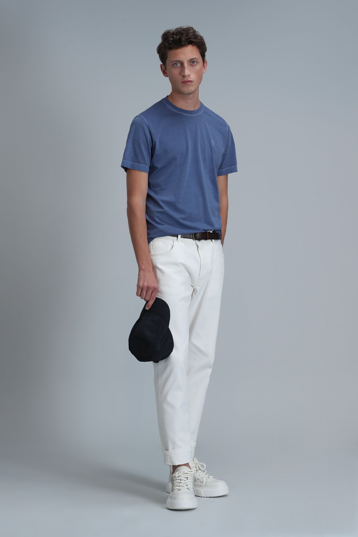 Sarder Erkek Basic Tişört Mavi - Lufian (1)