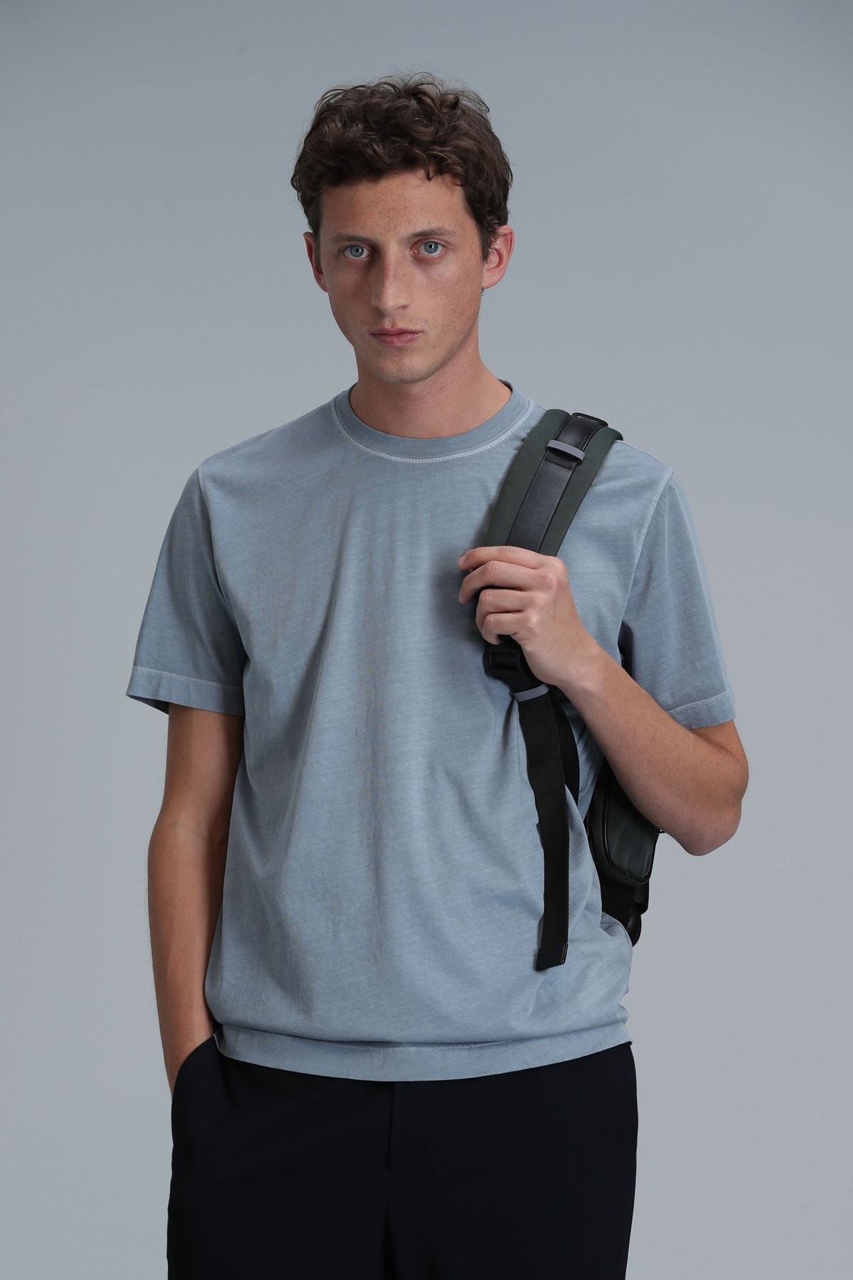 Sarder Erkek Basic Tişört Su Yeşili - Lufian