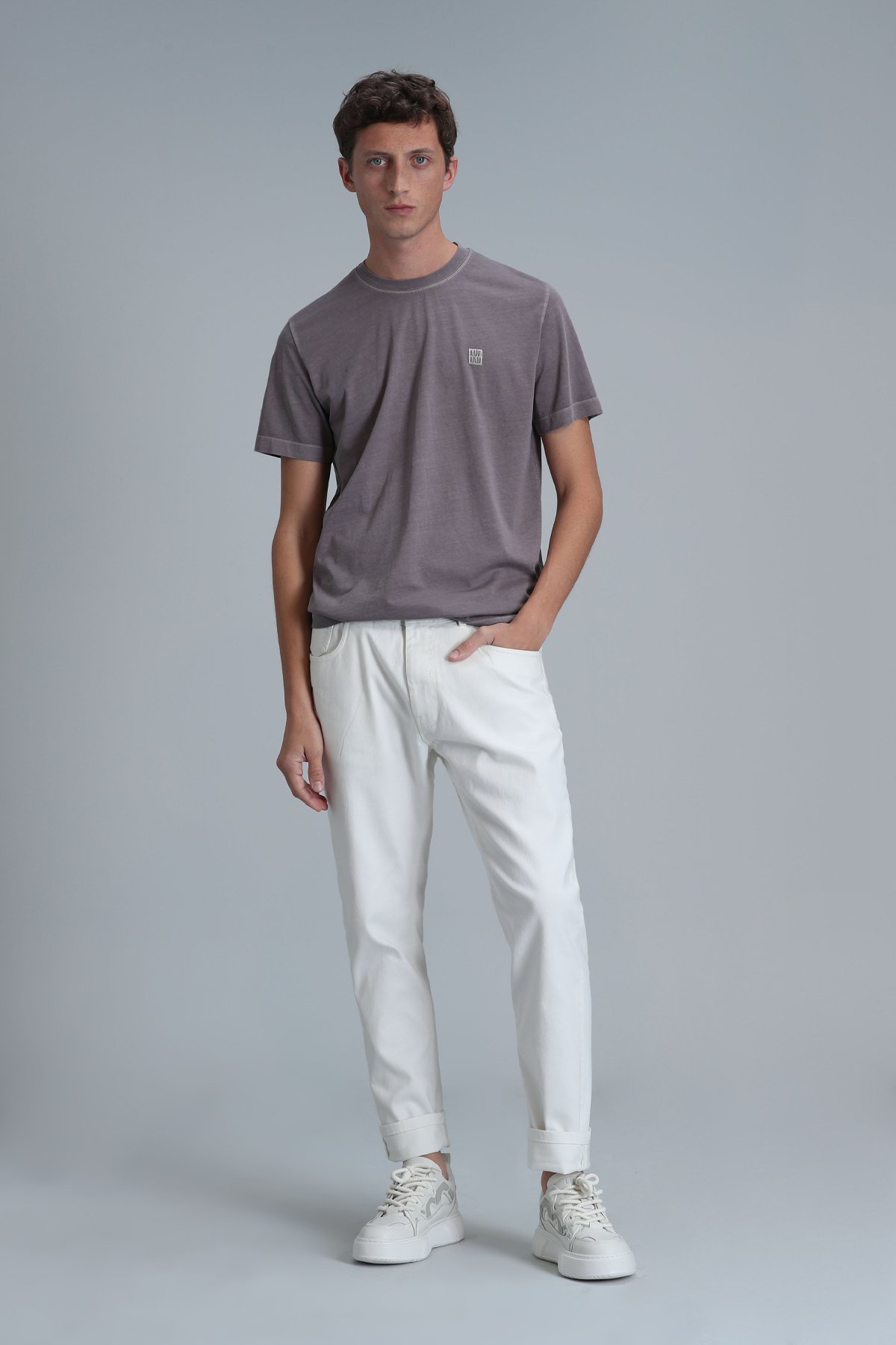 Sarder Erkek Basic Tişört Vizon - Lufian (1)