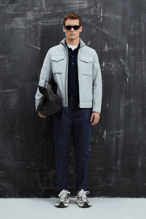 Scott Men's Coat Light Grey - Lufian