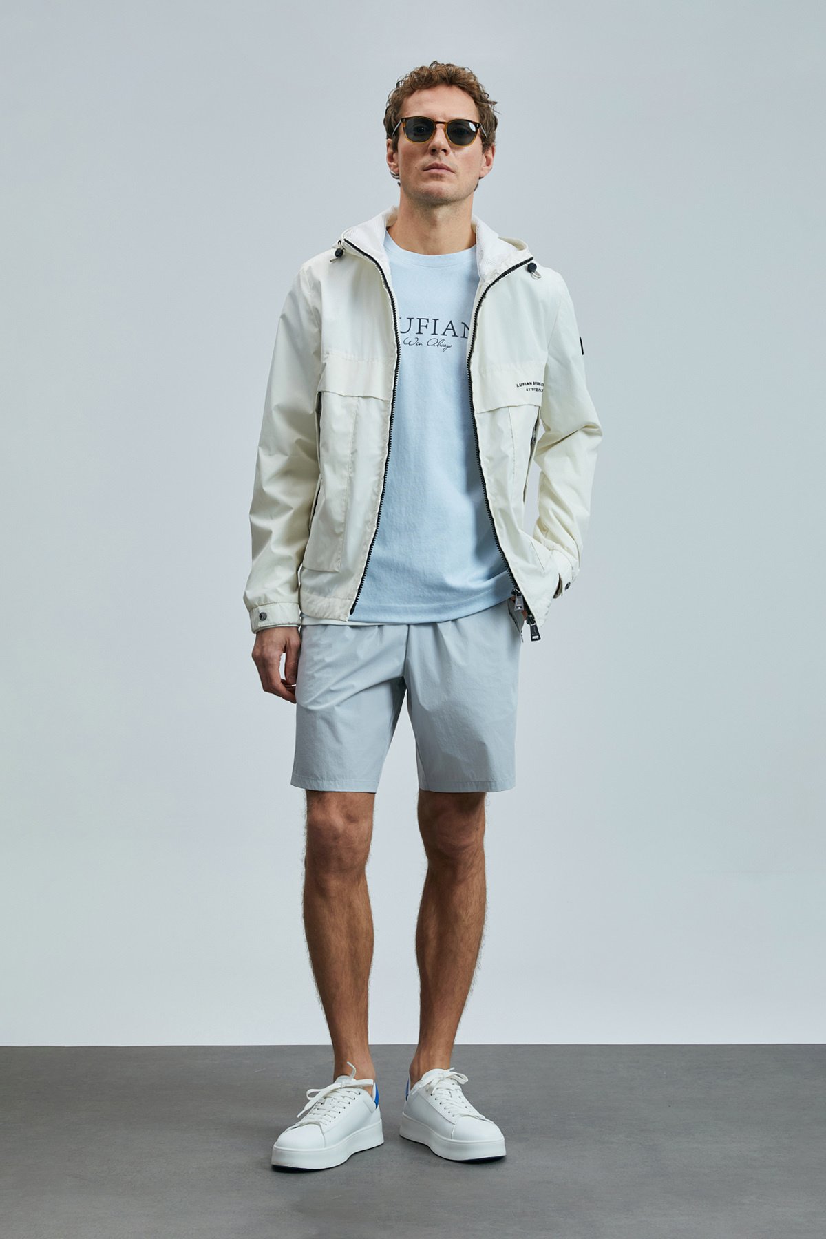 Second Erkek Şort Eşofman Taş - Lufian