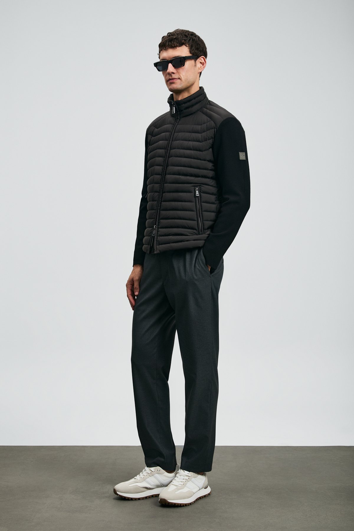 Goose Feather Male Coat Black - Lufian (1)