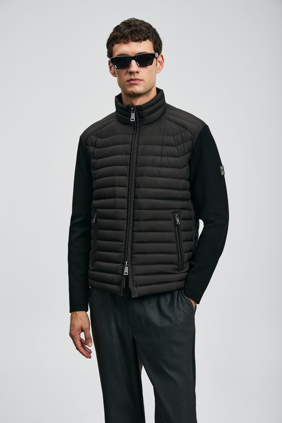 Sergıo Kaz Tüyü Erkek Mont Siyah - Lufian