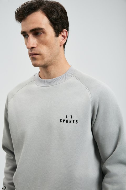 Sıgma Erkek Sweatshirt Açık Gri - Lufian (1)