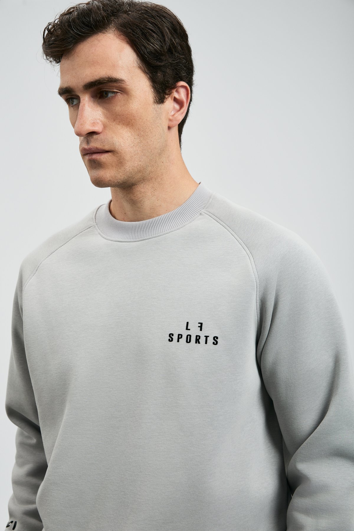 Sıgma Erkek Sweatshirt Açık Gri - Lufian (1)