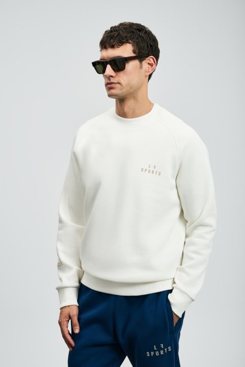 Sıgma Erkek Sweatshirt Kırık Beyaz - Lufian (1)