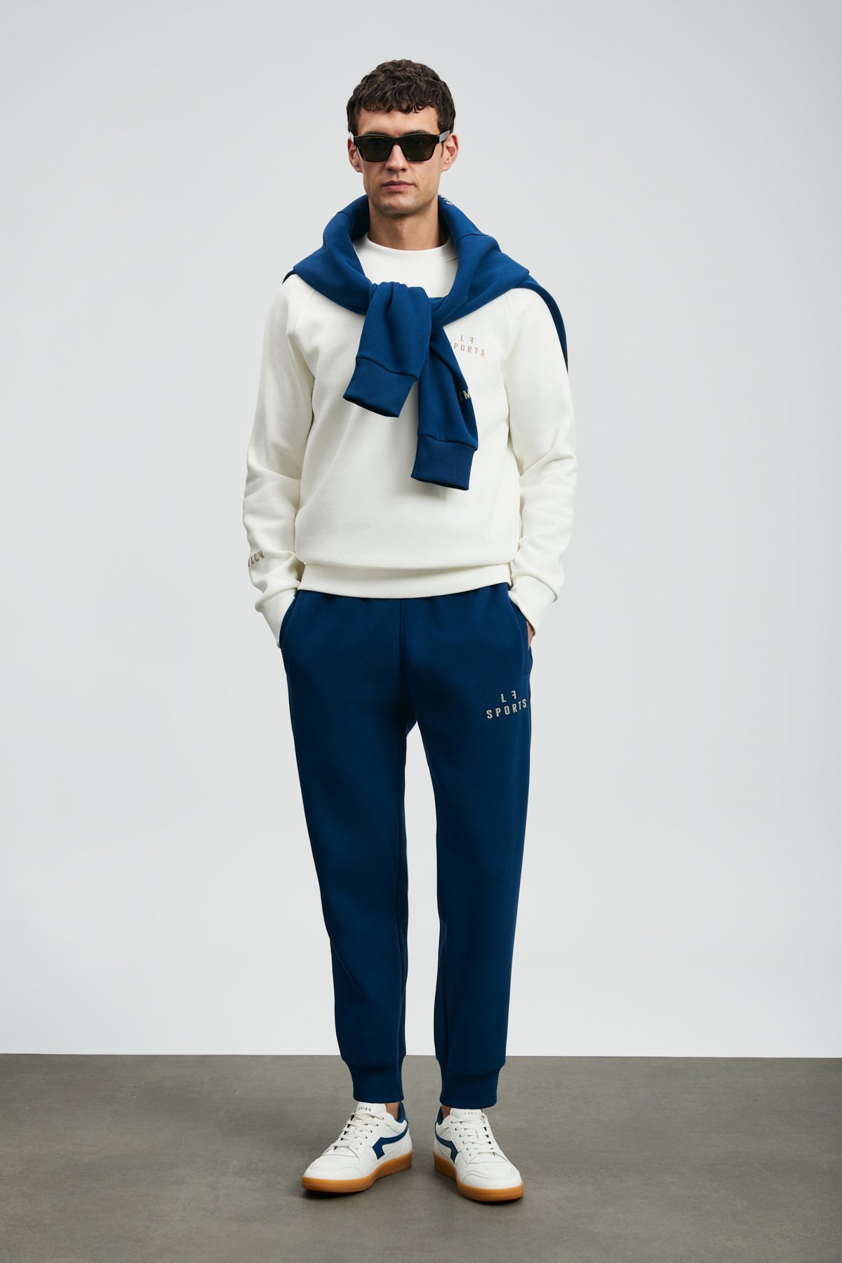 Sıgma Erkek Sweatshirt Kırık Beyaz - Lufian