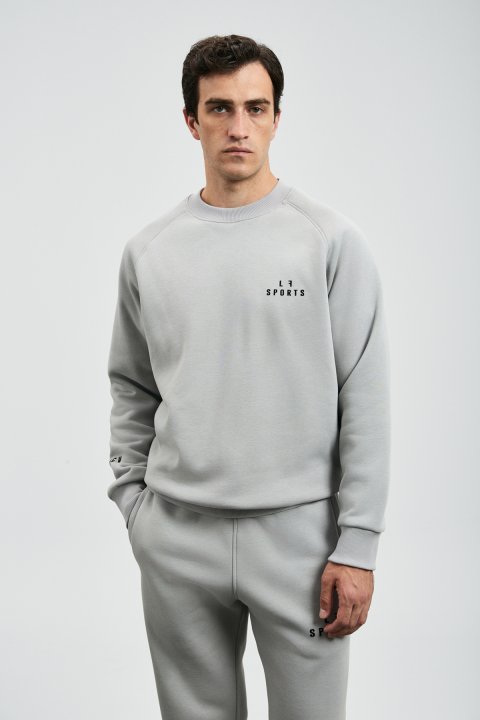 Sıgma Men's Sweatshirt Light Gray - Lufian