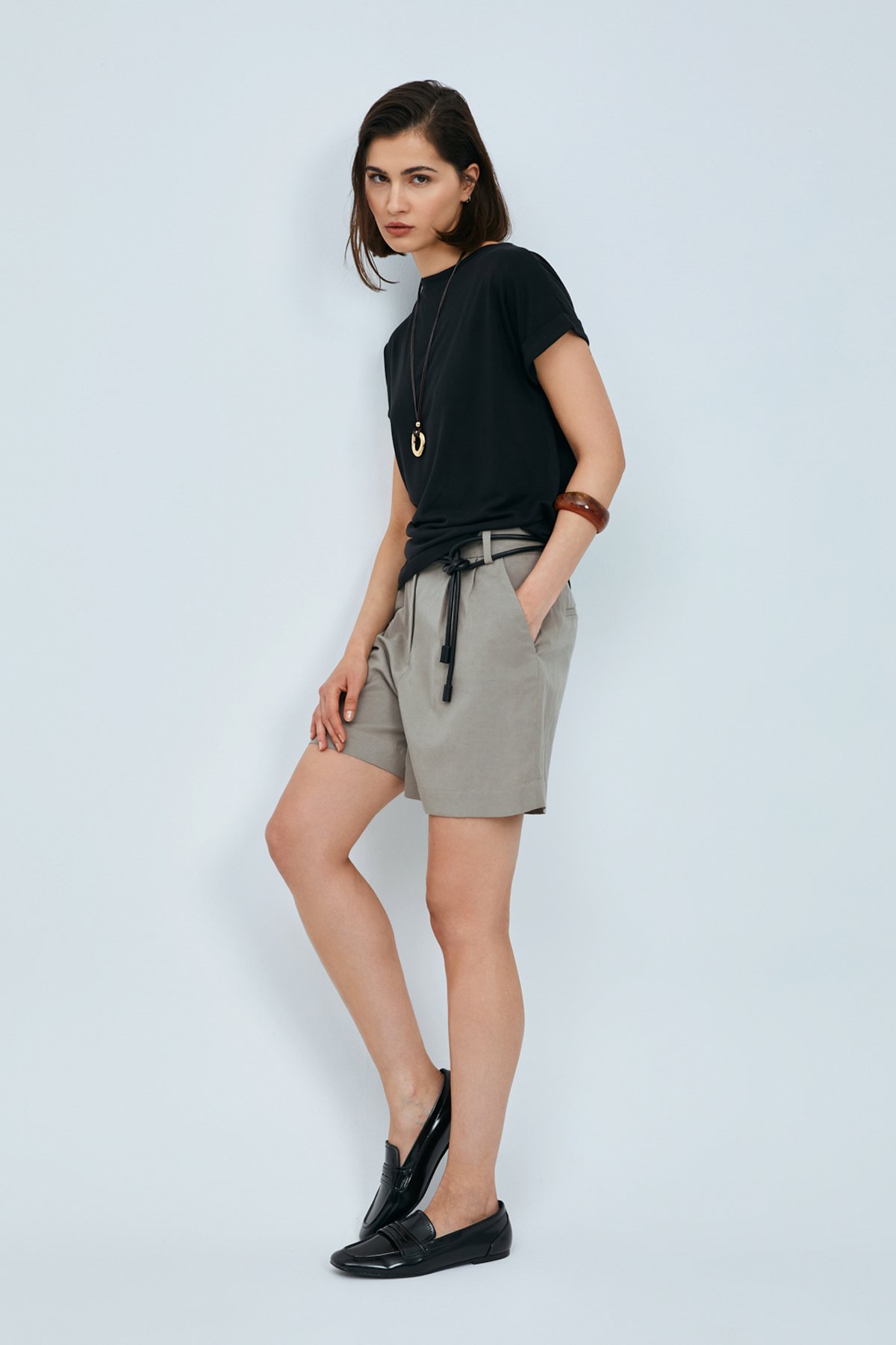 Sıgnorıa Women's Modal Blend T-Shirt Black - LUFIAN