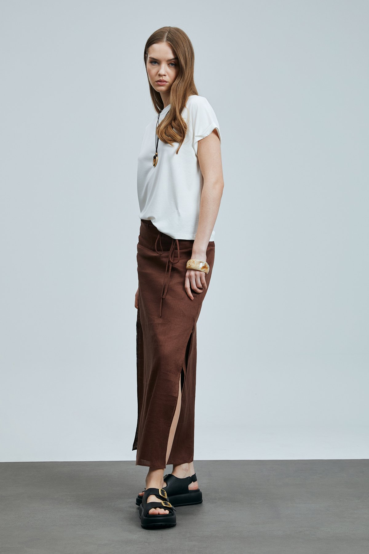 Sıgnorıa Women's Modal Blend T-Shirt Off White - LUFIAN
