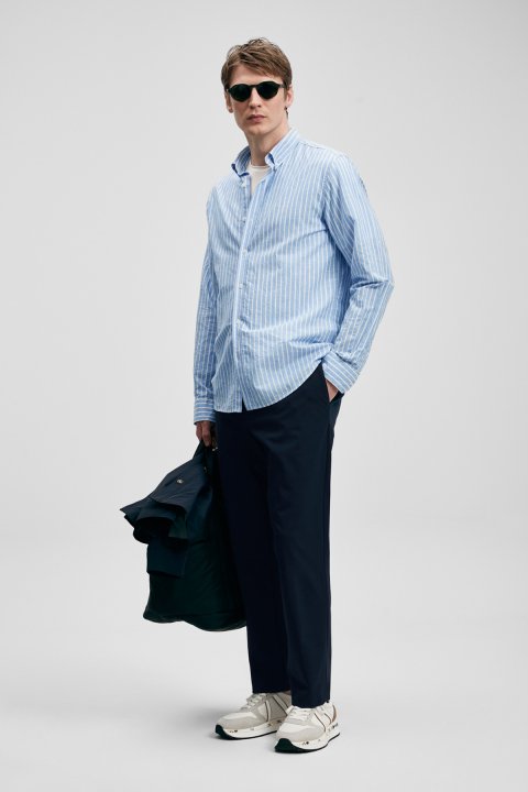 Sılvıa Erkek Basic Gömlek Regular Fit Mavi - Lufian (1)