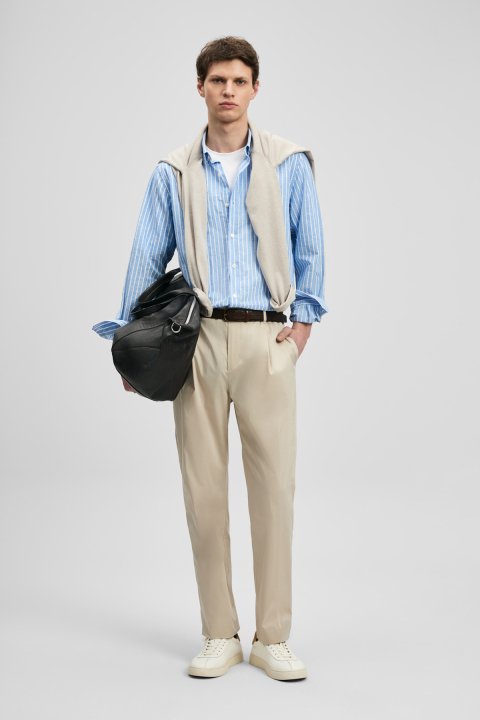 Sılvıa Men's Basic Shirt Regular Fit Blue - LUFIAN (1)