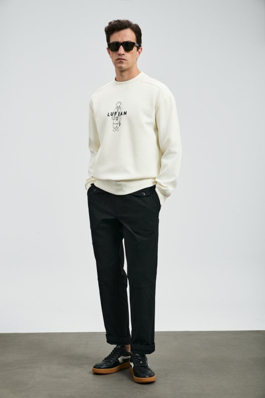 Sımba Erkek Sweatshirt Kırık Beyaz