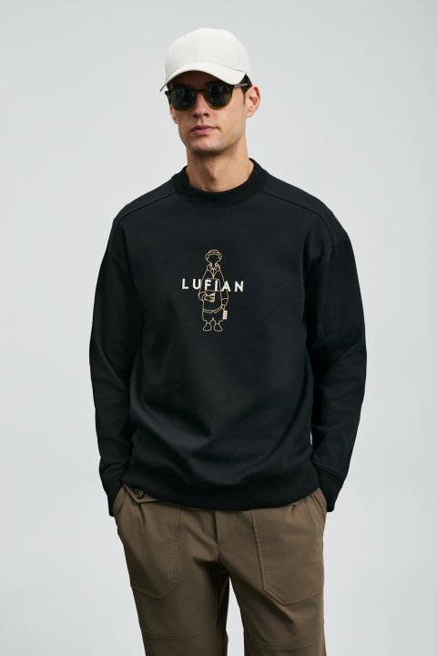Sımba Erkek Sweatshirt Siyah - Lufian