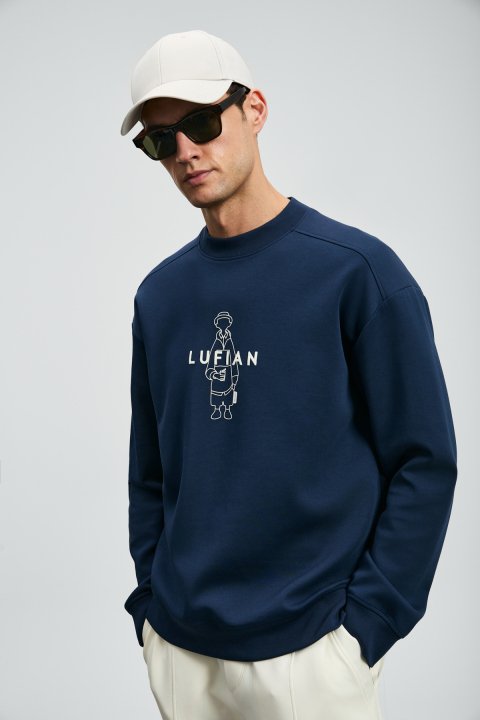 Sımba Men's Sweatshirt Navy Blue - Lufian (1)