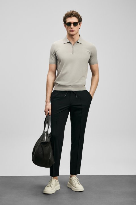 Jogger Pants Slım Fıt Black - Lufian