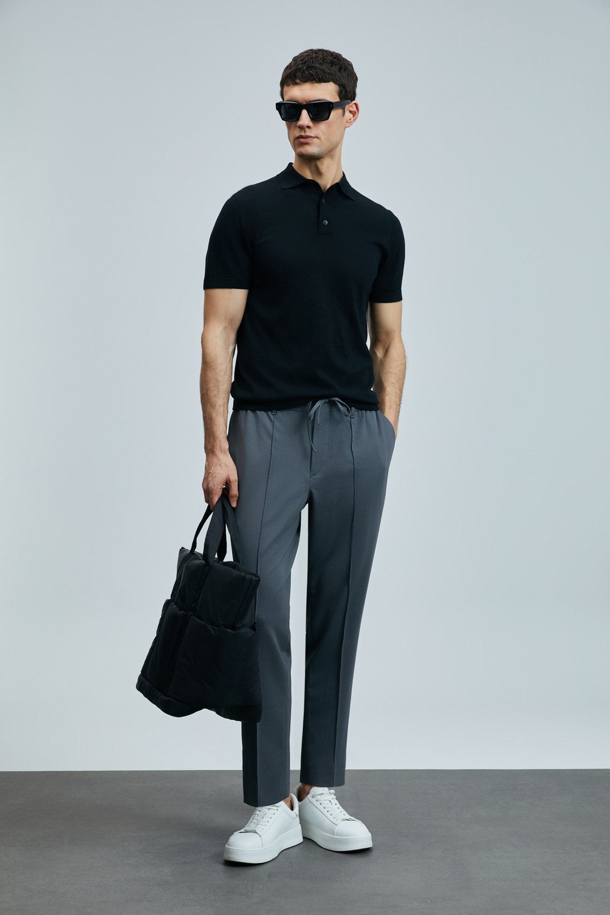 Sımon Smart Erkek Chino Pantolon Slim Fit Antrasit - Lufian