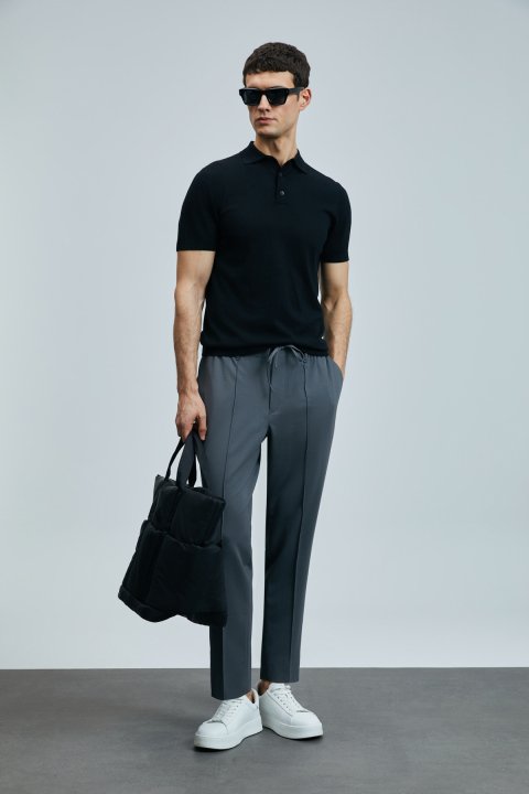 Sımon Smart Erkek Chino Pantolon Slim Fit Antrasit - Lufian