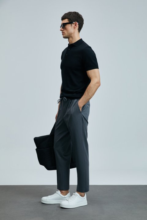 Sımon Smart Erkek Chino Pantolon Slim Fit Antrasit - Lufian (1)