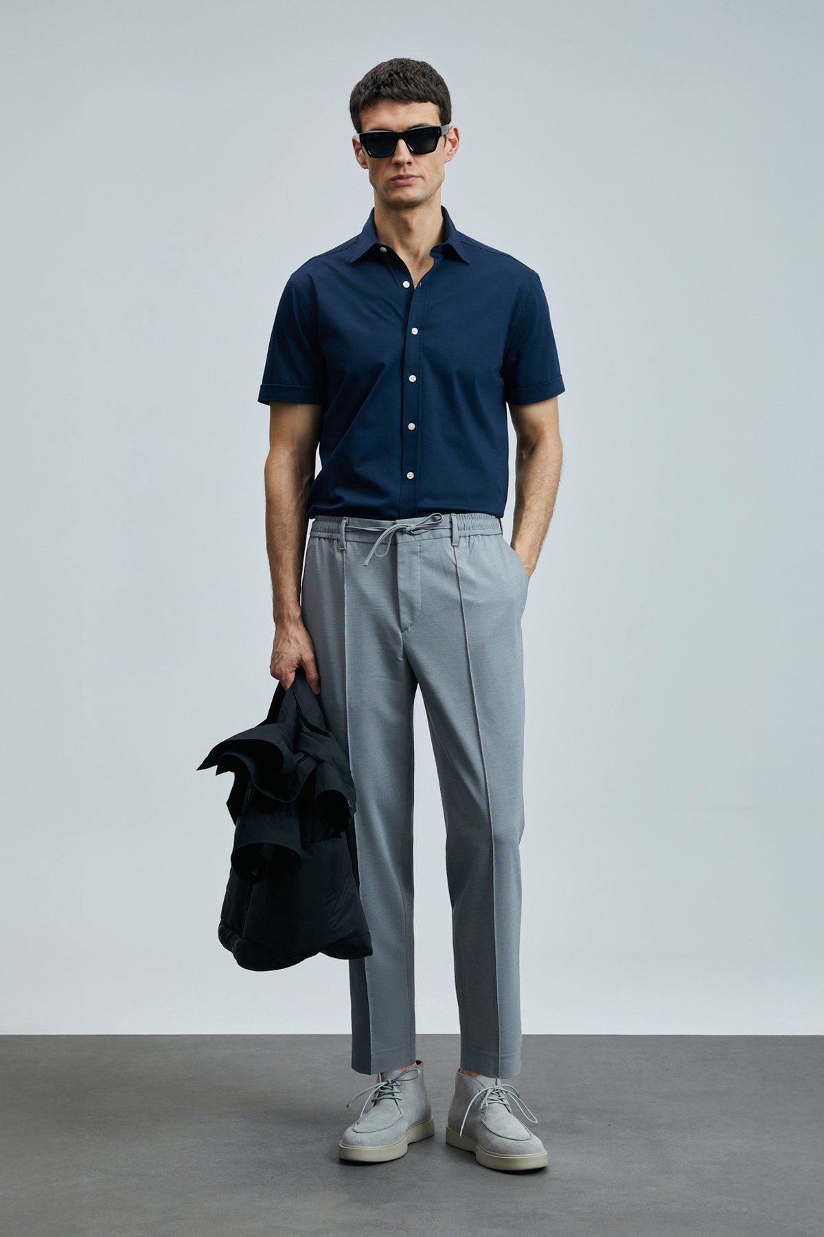 Sımon Smart Erkek Chino Pantolon Slim Fit Gri - Lufian