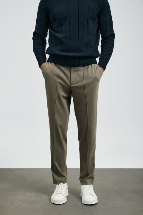 Sımon Smart Erkek Chino Pantolon Slim Fit Toprak - Lufian (1)