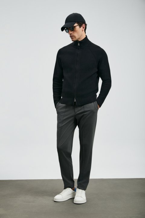 Sımon Smart Erkek Chino Pantolon Slim Fit Yeşil - Lufian