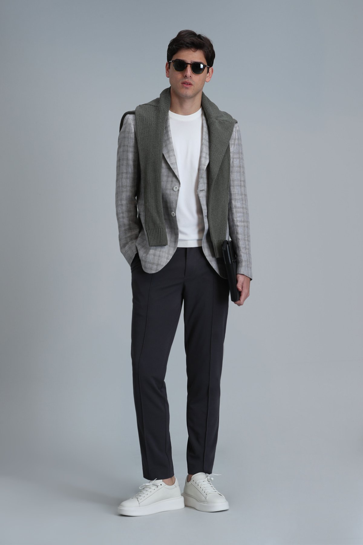 Simon Smart Erkek Chino Pantolon Slim Fit Yeşil - Lufian