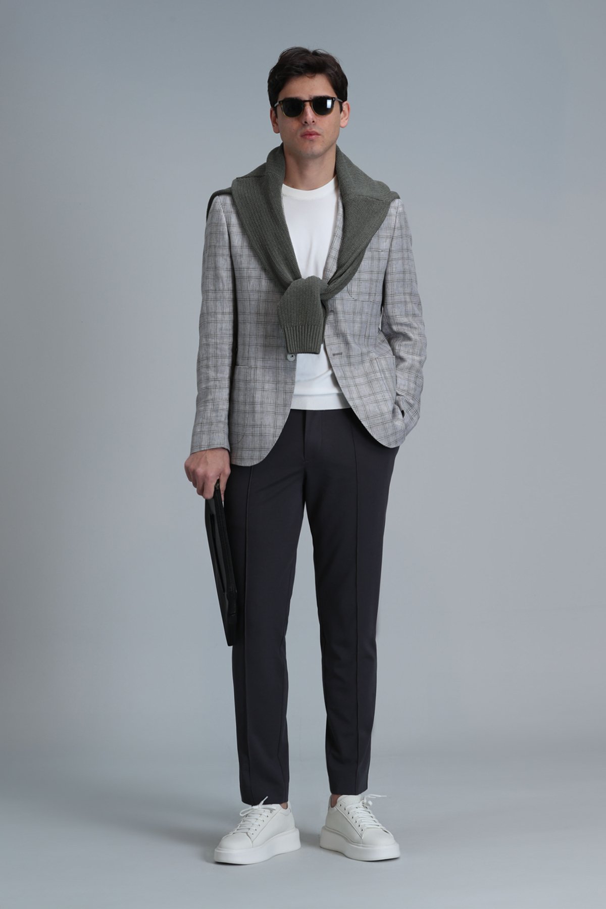 Simon Smart Erkek Chino Pantolon Slim Fit Yeşil - Lufian (1)