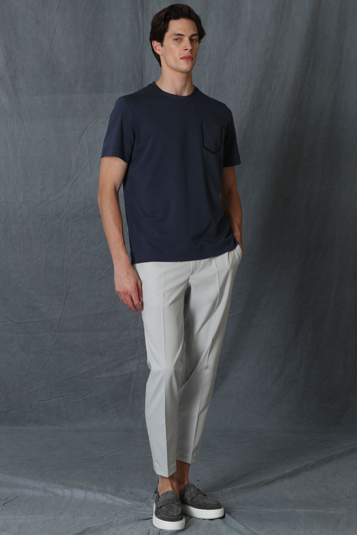 Sırıus Modern Grafik T- Shirt Antrasit - Lufian (1)