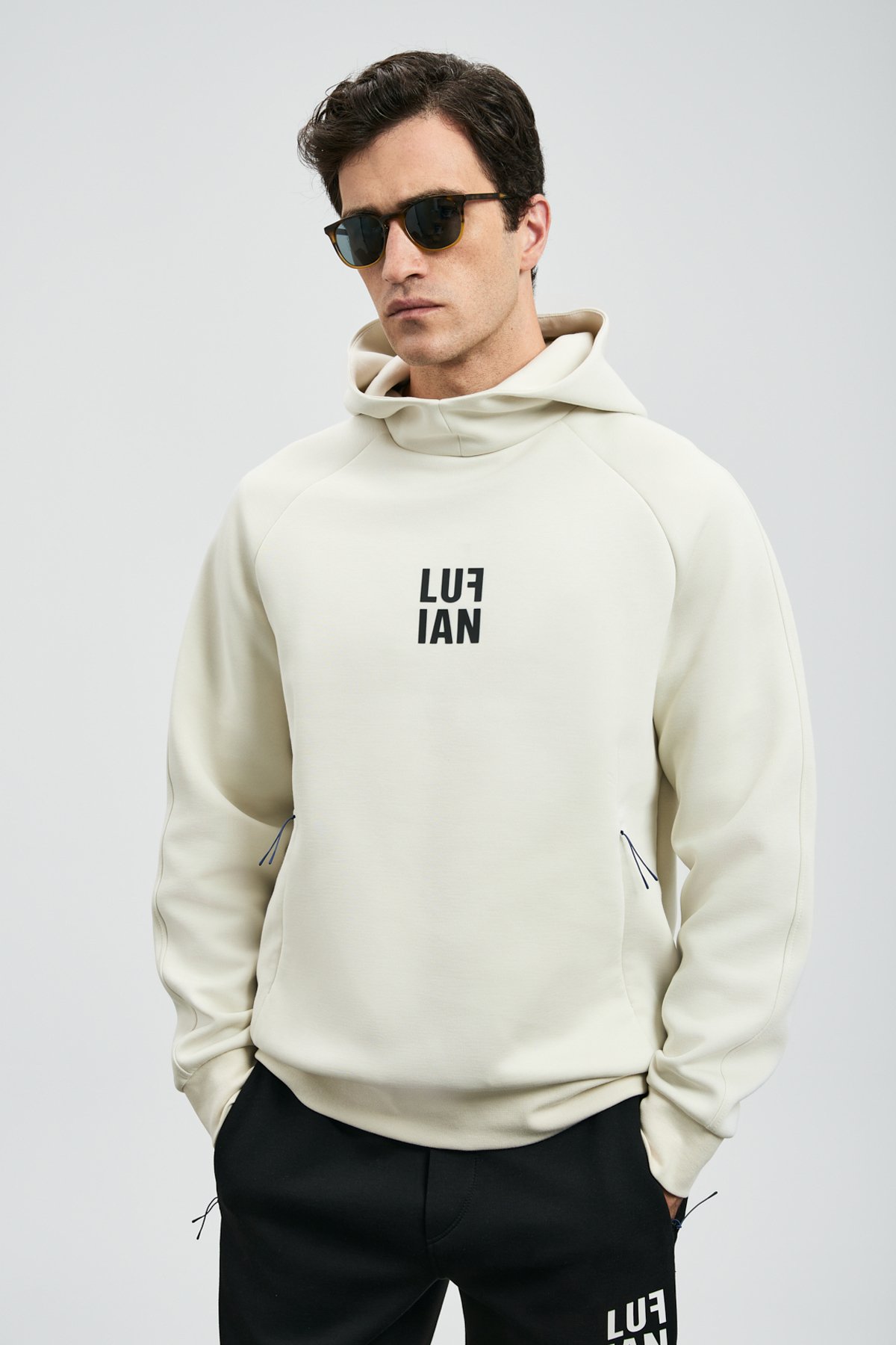 Snow Erkek Sweatshirt Kırık Beyaz - Lufian