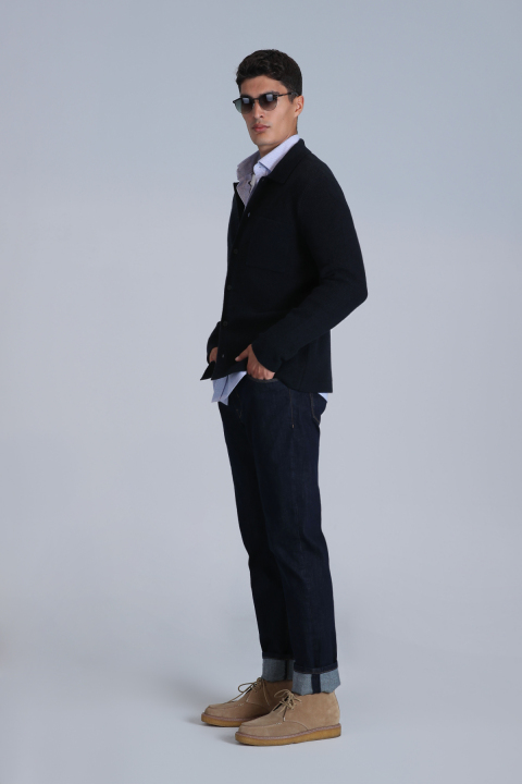 Solıd Erkek Hırka Lacivert - Lufian (1)