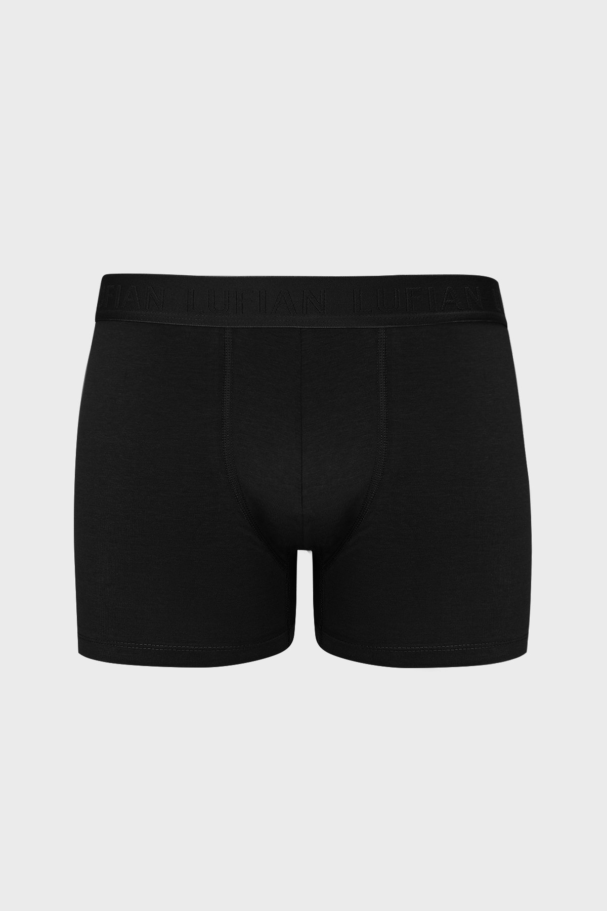 Solıd Erkek Pamuklu Boxer Siyah - Lufian