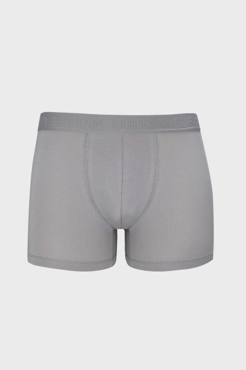 Solıd Men's Cotton Boxer Beige - LUFIAN