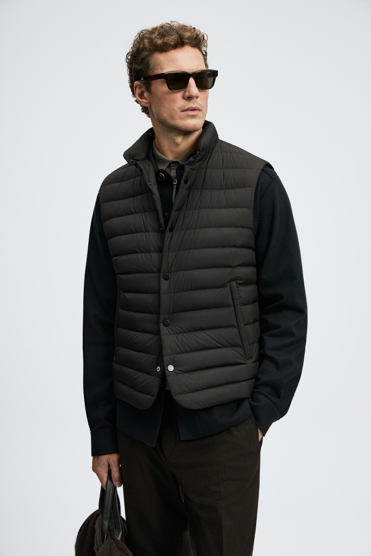 Goose Feather Male Swelling Coat Black - Lufian