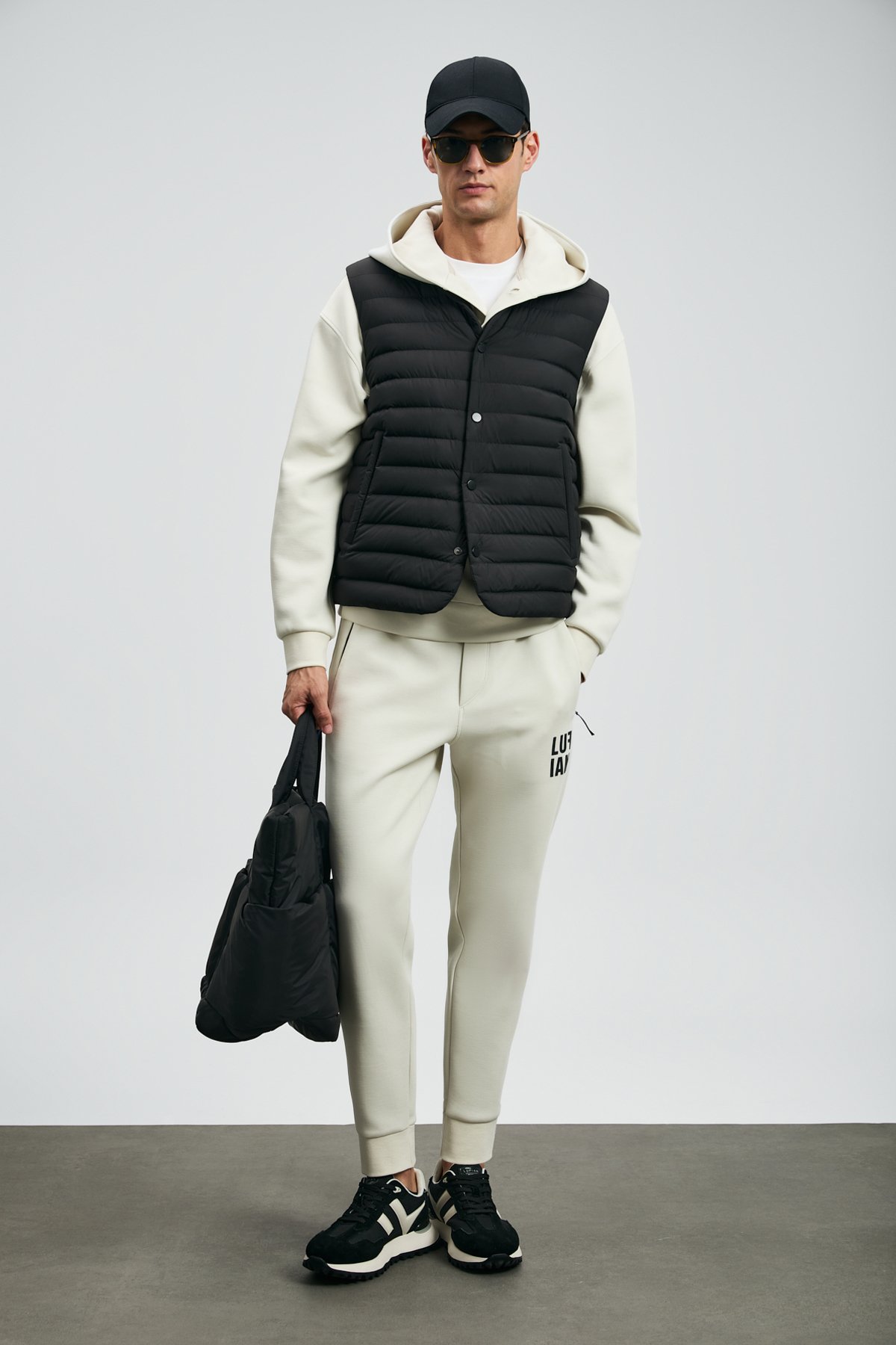 Goose Feather Mens Vest Black - Lufian (1)