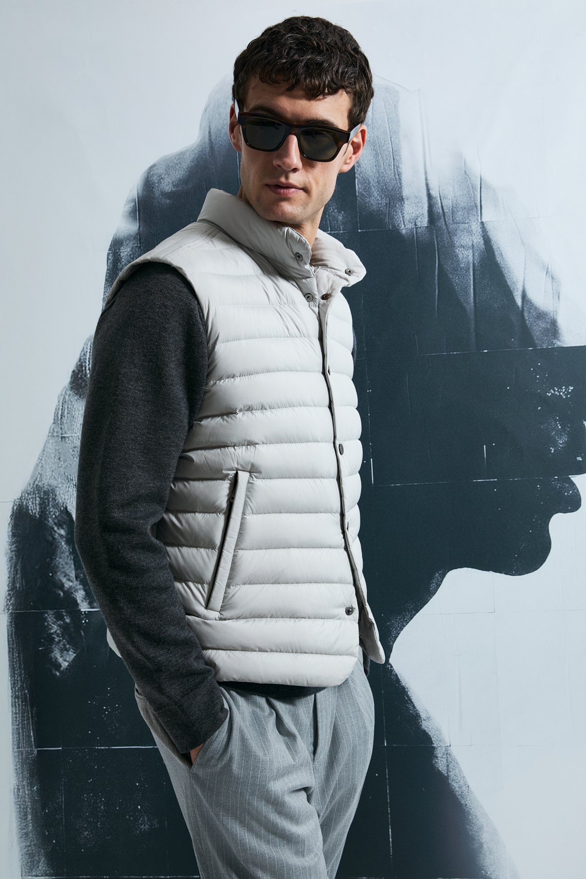 Soon Kaz Tüyü Erkek Şişme Mont Taş - Lufian (1)