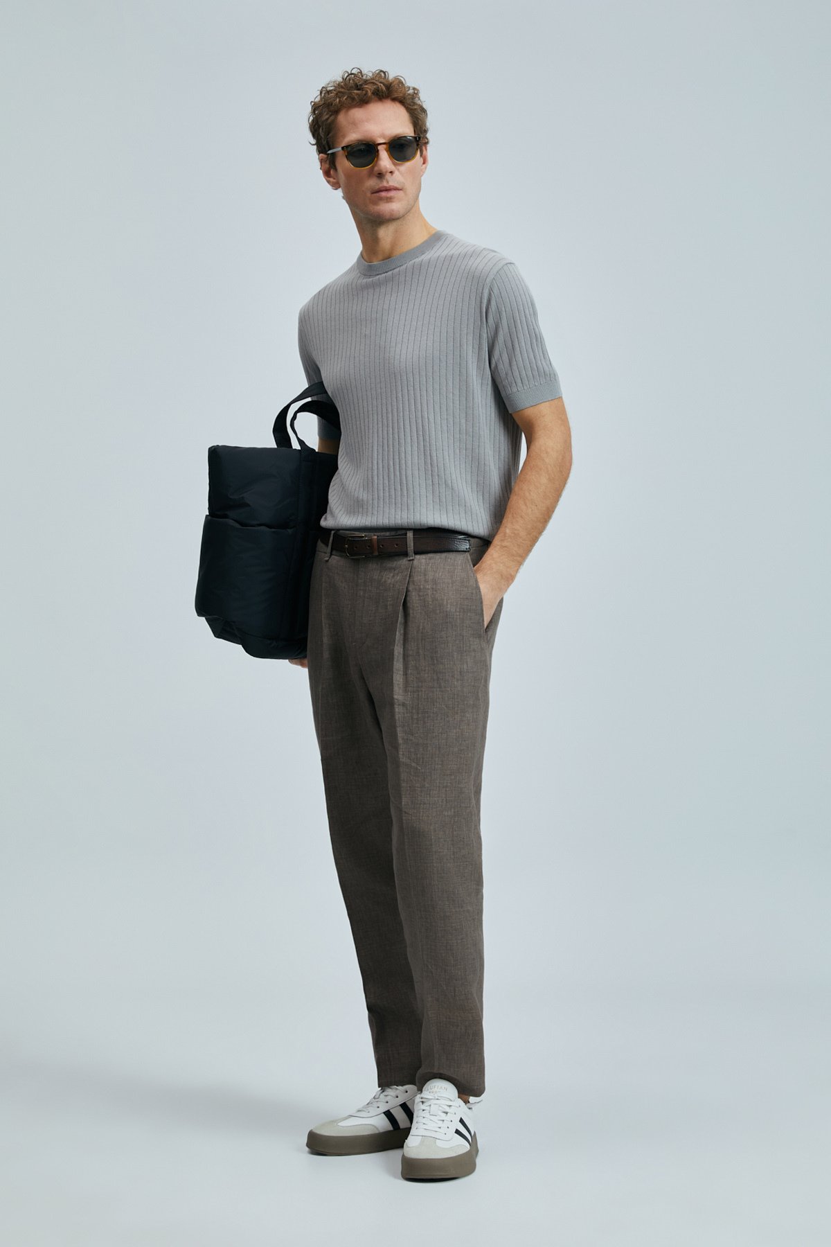 Spear Erkek Pamuklu Kazak Açık Gri - Lufian (1)