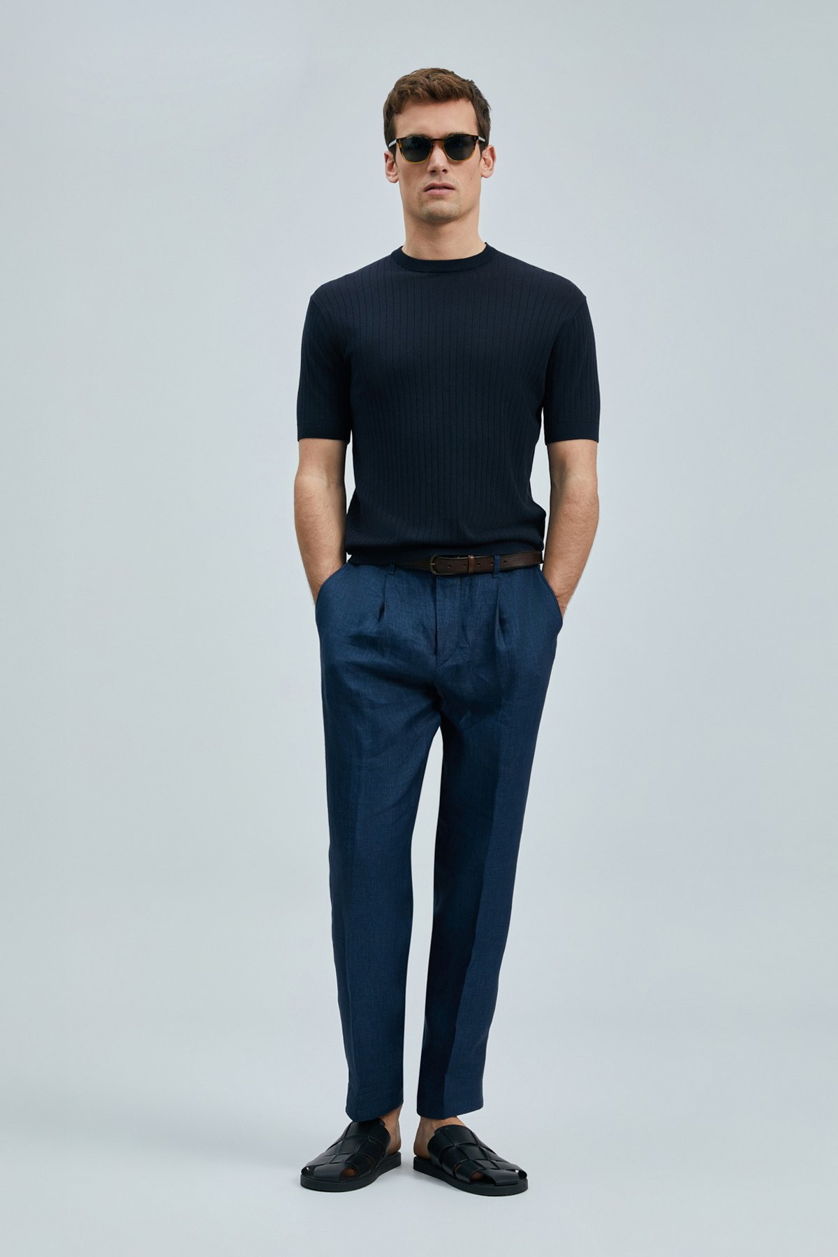 Spear Erkek Pamuklu Kazak Koyu Lacivert - Lufian