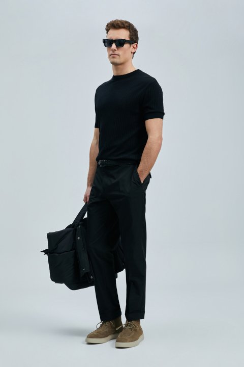 Spear Erkek Pamuklu Kazak Siyah - Lufian