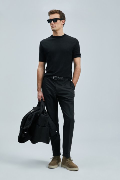 Spear Erkek Pamuklu Kazak Siyah - Lufian (1)