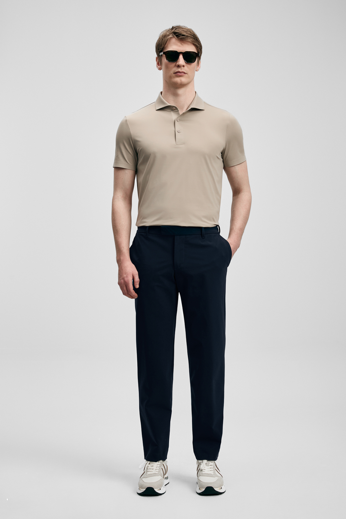 Spencer Hi- Tech Performance Dikişsiz Polo Tişört Toprak - Lufian (1)