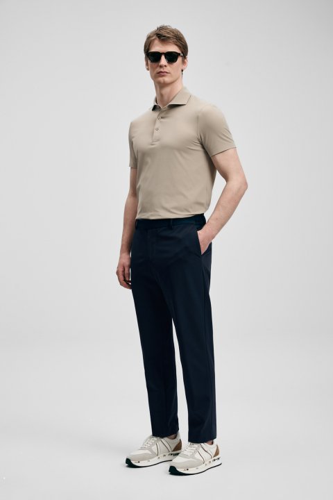 Spencer Hi- Tech Performance Dikişsiz Polo Tişört Toprak - LUFIAN