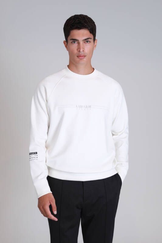 Squıre Erkek Sweatshirt Kırık Beyaz - 5