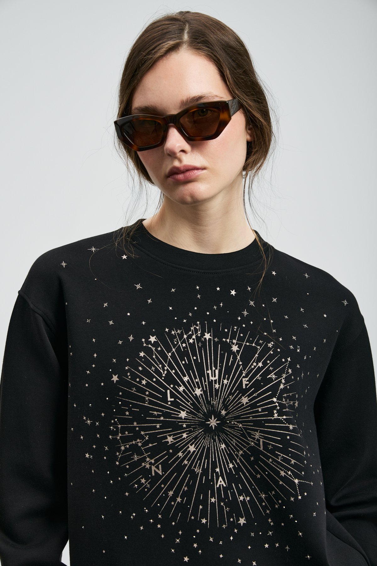 Woman Knitting Sweatsh Black - Lufian (1)